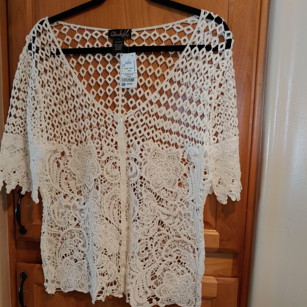 White lace cardigan
